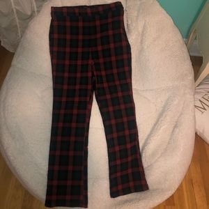 Red plaid pants
